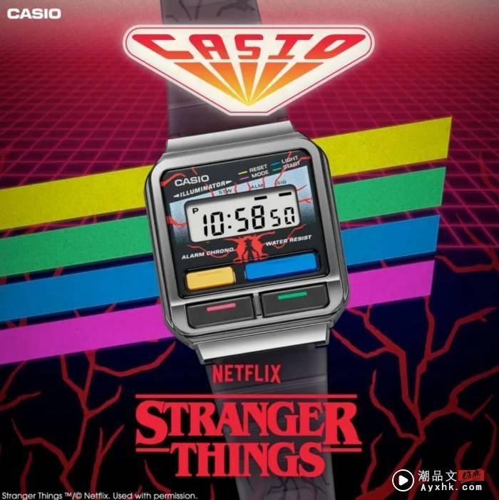 手表I 方形表框超有复古味！CASIO推出《Stranger Things》联名表 更多热点 图1张